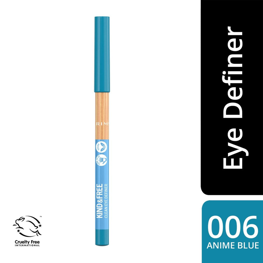 Rimmel Kind & Free Eye Definer 1.1g, Ultra-Creamy and Buttery Texture #color_006 Anime blue