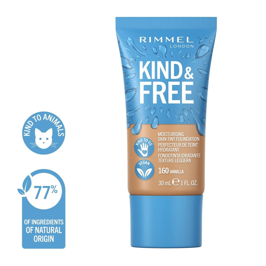 Rimmel Kind & Free Moisturising Skin Tint Foundation 30ml, Lightweight, Sheer Formula #color_ 160 Vanilla