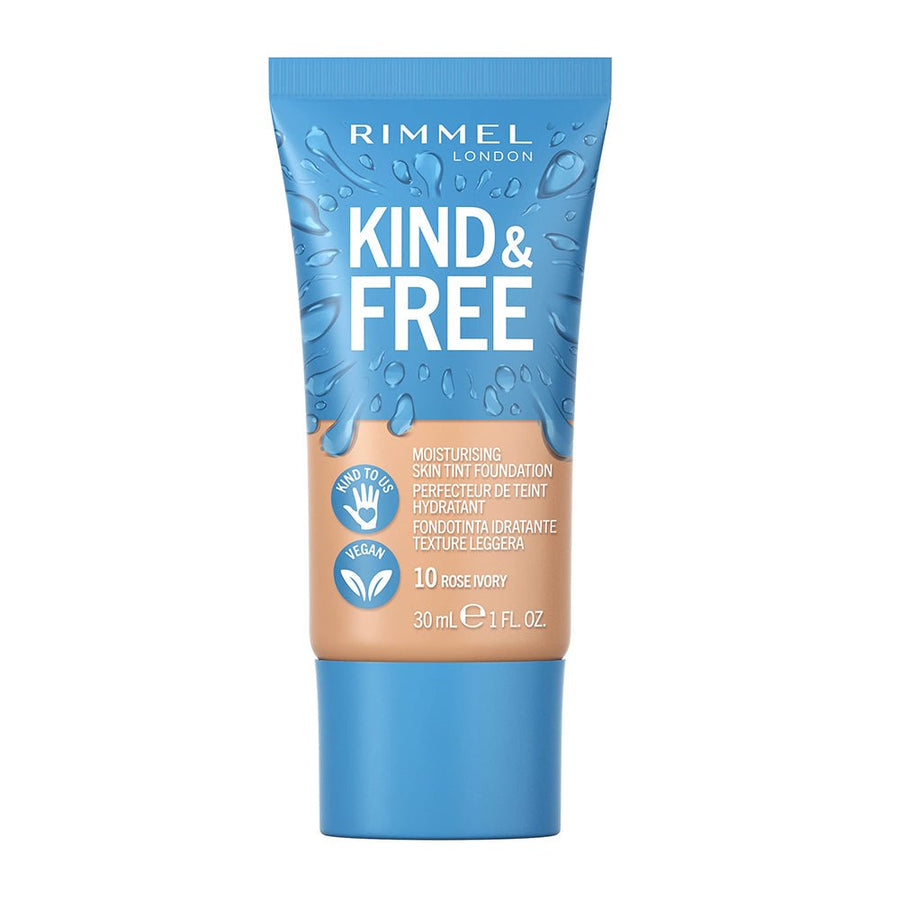 Rimmel Kind & Free Moisturising Skin Tint Foundation 30ml, Lightweight, Sheer Formula #color_ 10 Rose Ivory