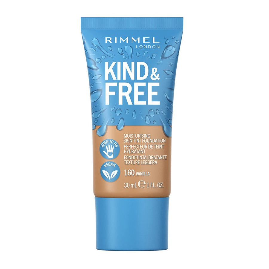 Rimmel Kind & Free Moisturising Skin Tint Foundation 30ml, Lightweight, Sheer Formula #color_ 160 Vanilla