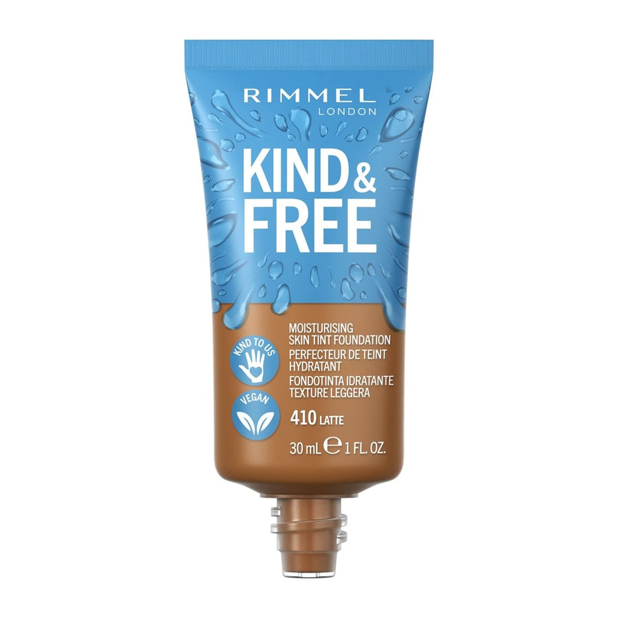 Rimmel Kind & Free Moisturising Skin Tint Foundation 30ml, Lightweight, Sheer Formula #color_. 410 Latte