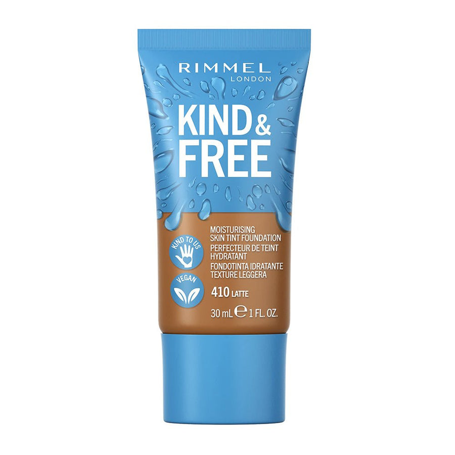 Rimmel Kind & Free Moisturising Skin Tint Foundation 30ml, Lightweight, Sheer Formula #color_. 410 Latte