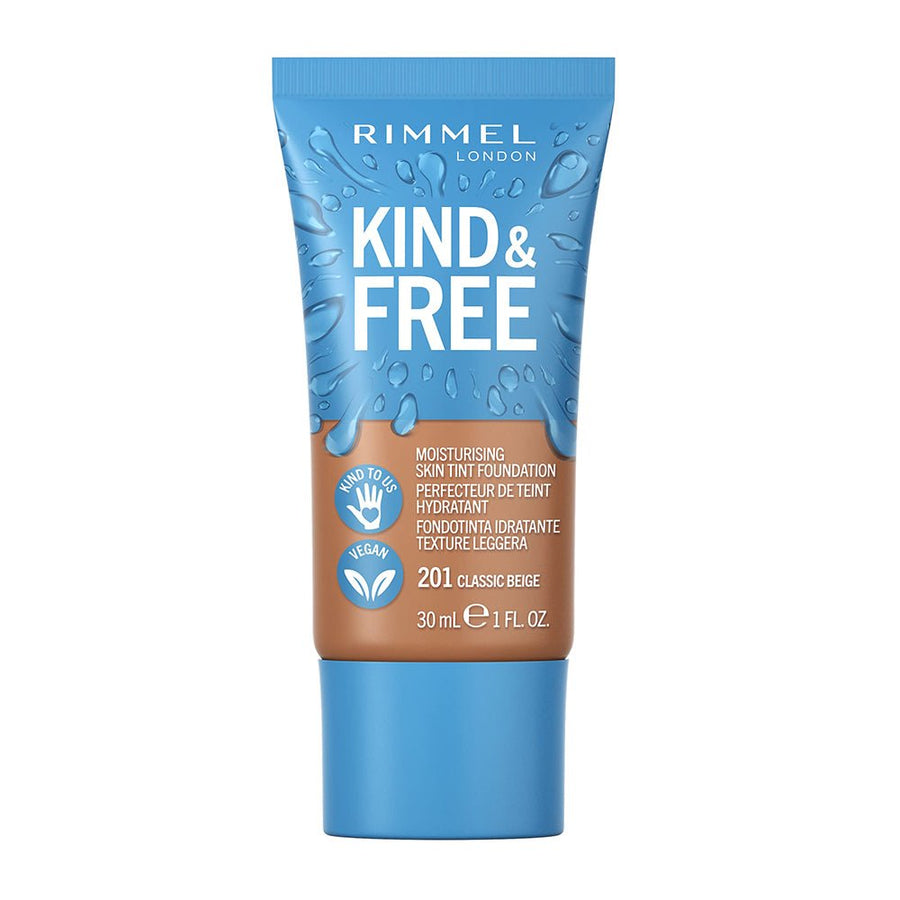 Rimmel Kind & Free Moisturising Skin Tint Foundation 30ml, Lightweight, Sheer Formula #color_ 201 Classic Beige