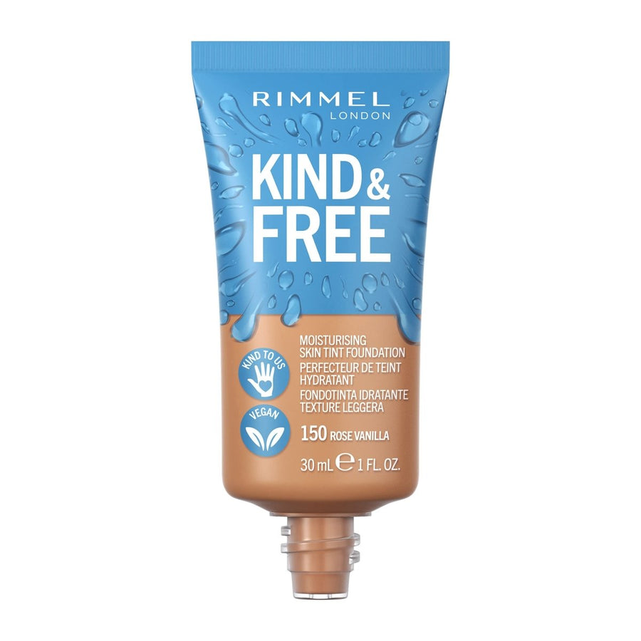 Rimmel Kind & Free Moisturising Skin Tint Foundation 30ml, Lightweight, Sheer Formula #color_. 150 Rose Vanilla