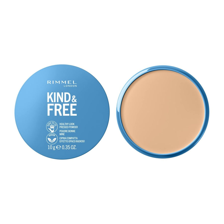 Rimmel Kind & Free Pressed Powder 10g, Instantly Mattifies Skin and Reduces Shine, Perfume Free #color_010 Fair