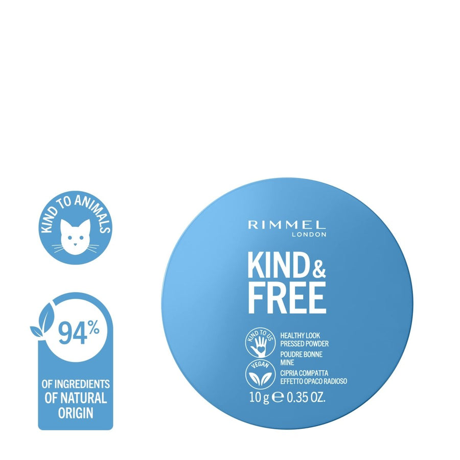 Rimmel Kind & Free Pressed Powder 10g, Instantly Mattifies Skin and Reduces Shine, Perfume Free