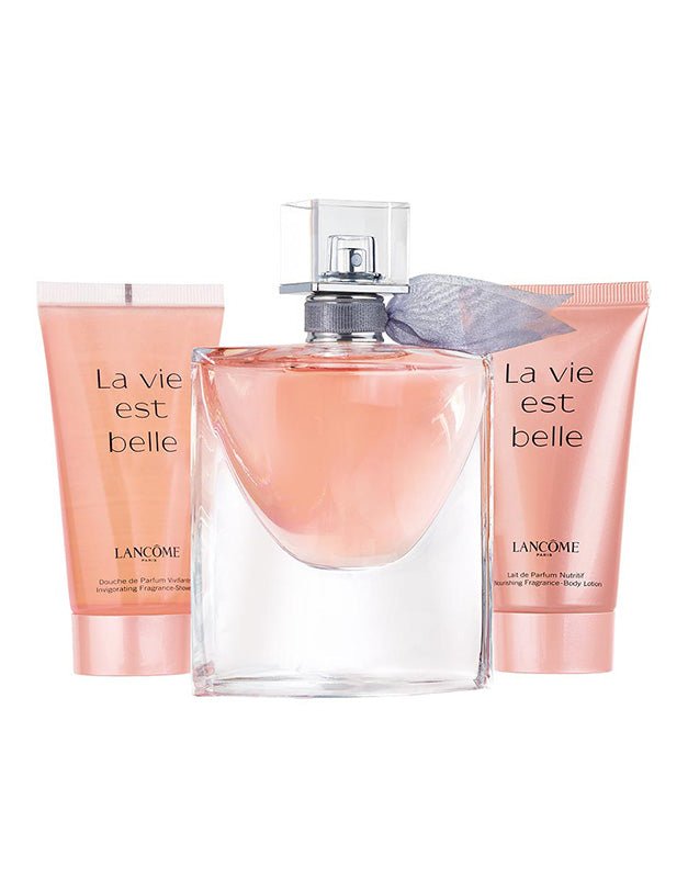 Lancome La Vie Est Belle Women Perfume Gift Set 1.0oz 30ml EAU DE PARFUM SPRAY, with Body Lotion and Shower Gel