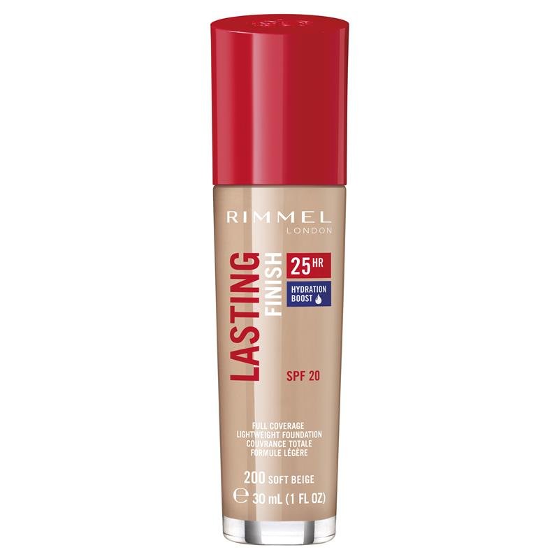 Rimmel Lasting Finish Foundation30ml, Full-Coverage, 35 Hour Wear, Breathable Formula #color_200 Soft Beige