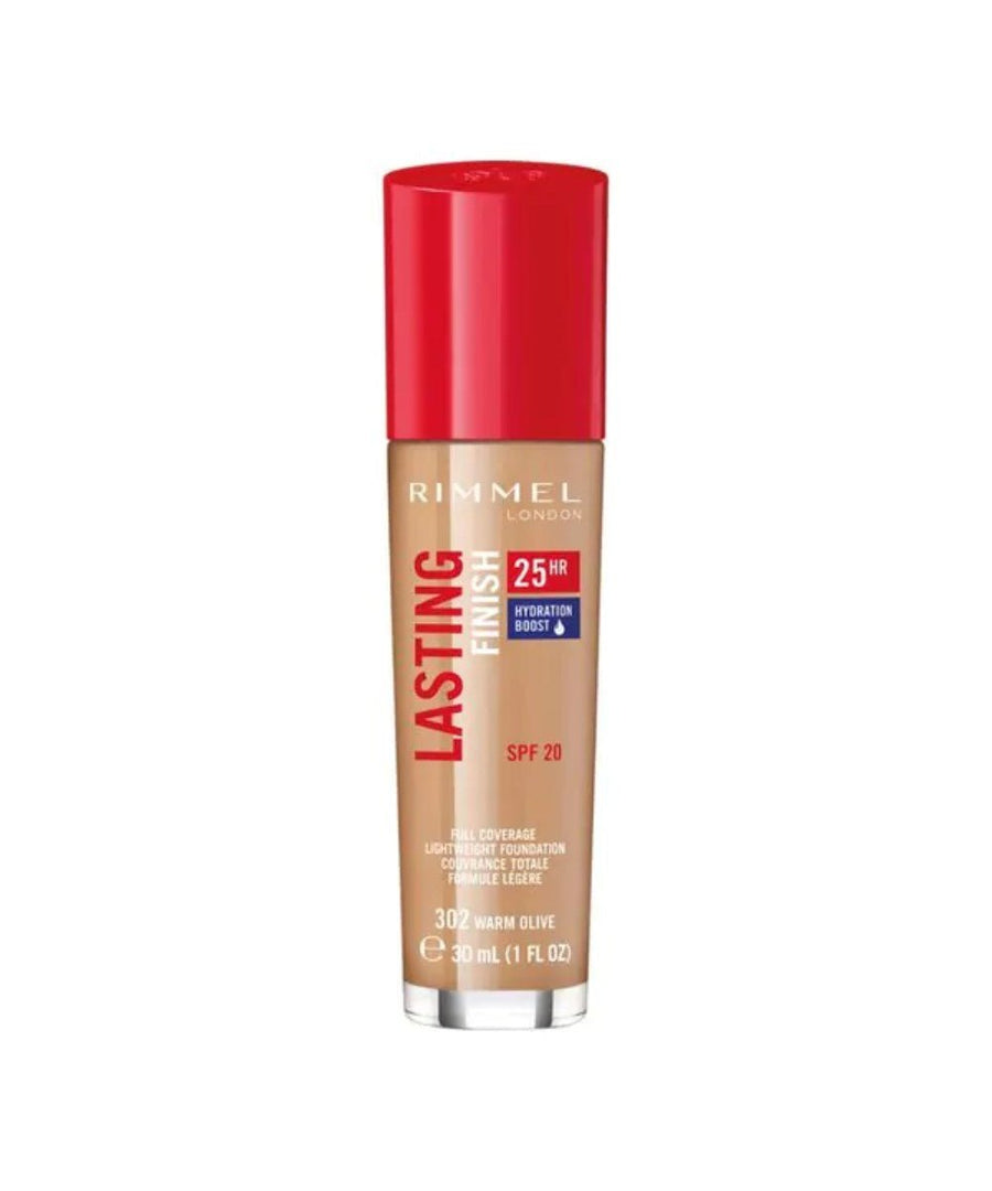 Rimmel Lasting Finish Foundation30ml, Full-Coverage, 35 Hour Wear, Breathable Formula #color_302 Warm Olive