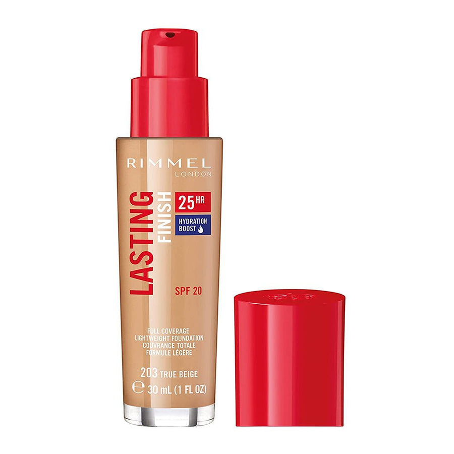 Rimmel Lasting Finish Foundation30ml, Full-Coverage, 35 Hour Wear, Breathable Formula #color_203 True Beige