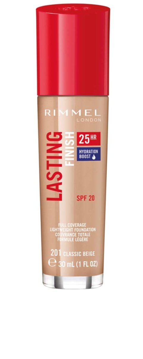 Rimmel Lasting Finish Foundation30ml, Full-Coverage, 35 Hour Wear, Breathable Formula #color_201 Classic Beige