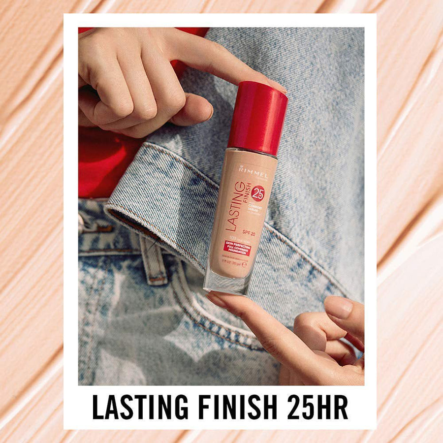 Rimmel Lasting Finish Foundation30ml, Full-Coverage, 35 Hour Wear, Breathable Formula