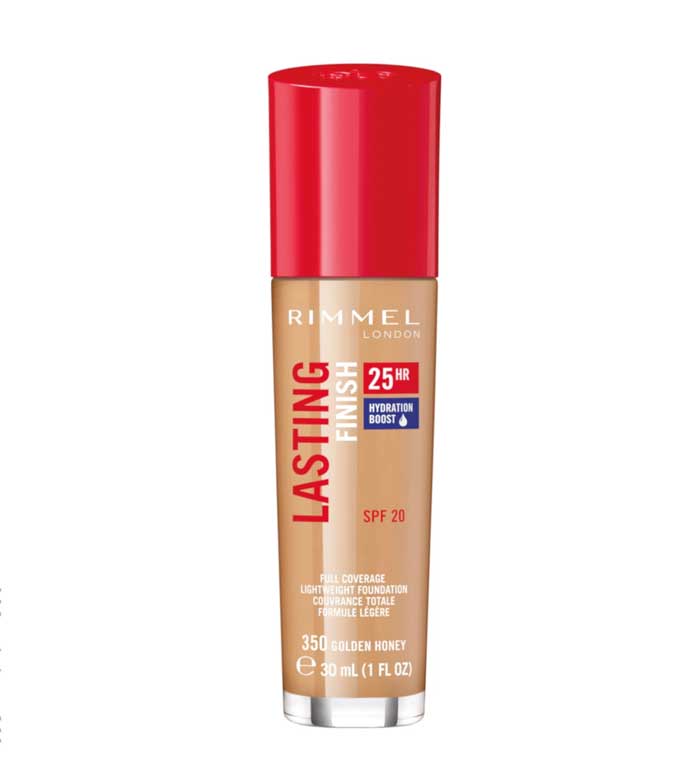 Rimmel Lasting Finish Foundation30ml, Full-Coverage, 35 Hour Wear, Breathable Formula #color_350 Golden Honey