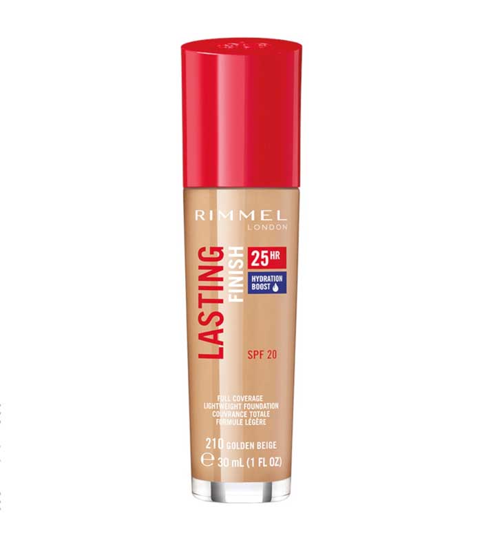 Rimmel Lasting Finish Foundation30ml, Full-Coverage, 35 Hour Wear, Breathable Formula #color_210 Golden Beige