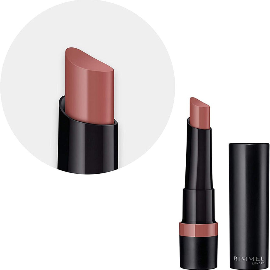 Rimmel Lasting Finish Matte Lipstick 0.08oz 2.1g, Pure Pigments, Blur-Effect Powders, Balm-Like Conditioners #color_730 Perfect Nude