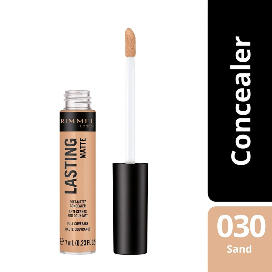 Rimmel Lasting Matte Concealer7ml, Covers Blemishes and Dark Circles #color_030 Sand