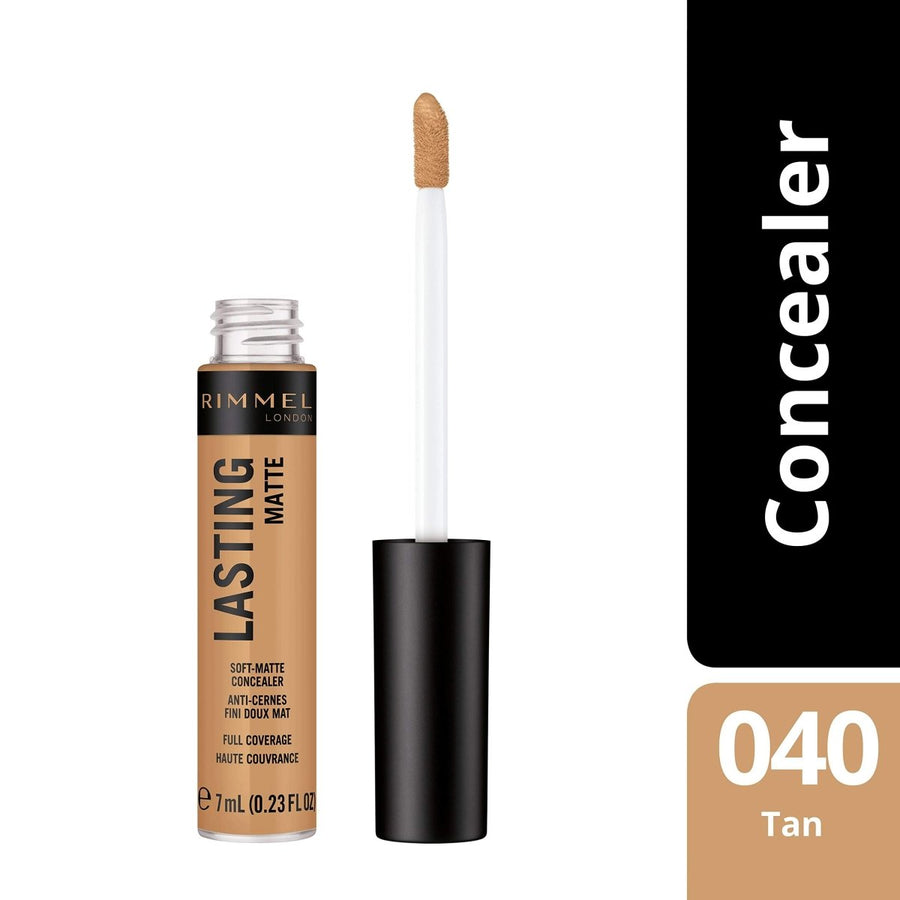 Rimmel Lasting Matte Concealer7ml, Covers Blemishes and Dark Circles #color_040 Tan