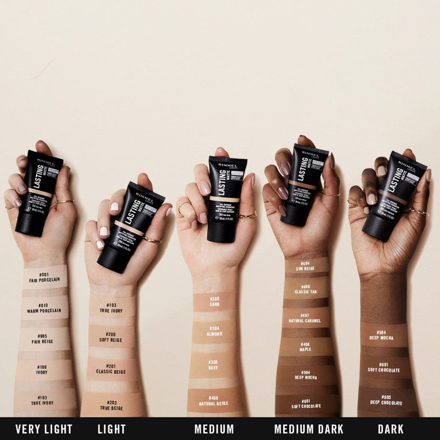 Rimmel Lasting Matte Foundation30ml, Full, Flawless Coverage, Lightweight Mousse Formula