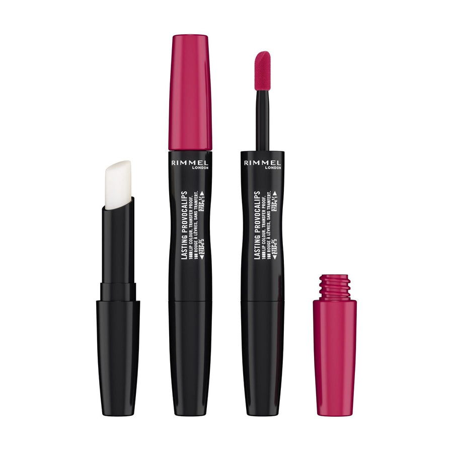 Rimmel Lasting Provocalips 16HR Lip Colour 2 Step 2.3ml, Transfer Proof Colour, Shine, and Hydration #color_310 Pouthing Pink