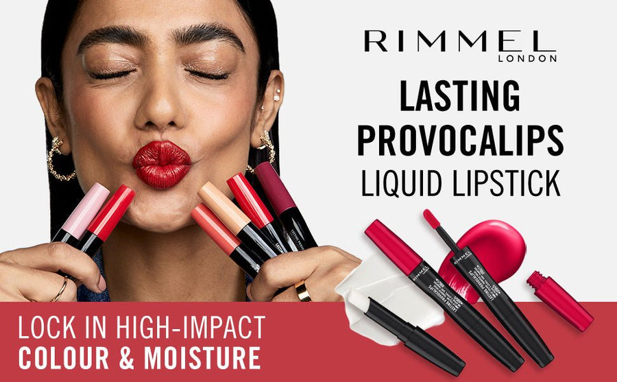 Rimmel Lasting Provocalips 16HR Lip Colour 2 Step 2.3ml, Transfer Proof Colour, Shine, and Hydration