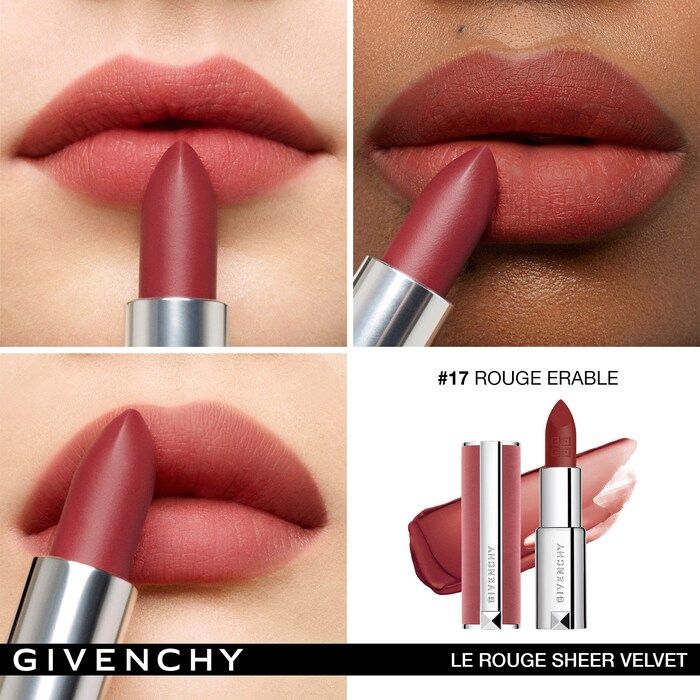 Givenchy Le Rouge Sheer Velvet Sheer Matte Finish, Lightweight Feel #color_17 Rouge Erable