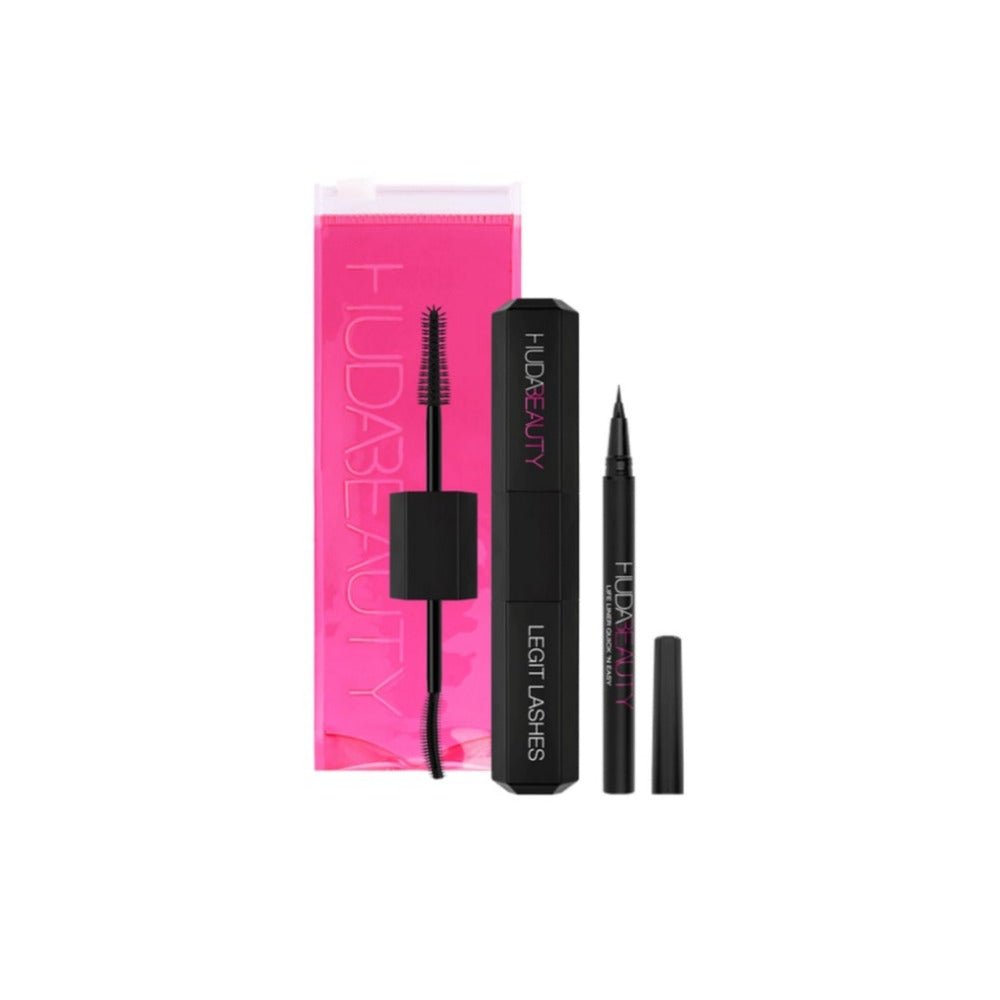 Huda Beauty Legit Easy Eye Duo Major Volume, Dramatic Curl and Insane Length #color_Black