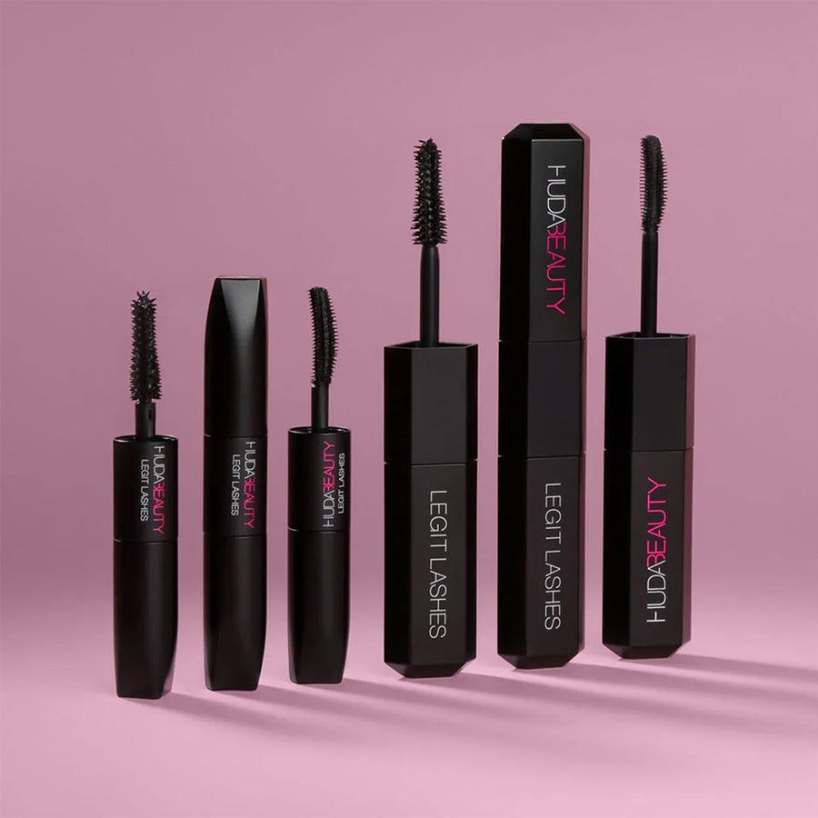 Huda Beauty Legit Lashes Mascara Double Ended Volumizing and Lengthening Mascara Extreme Black 0.29oz 8.5ml 