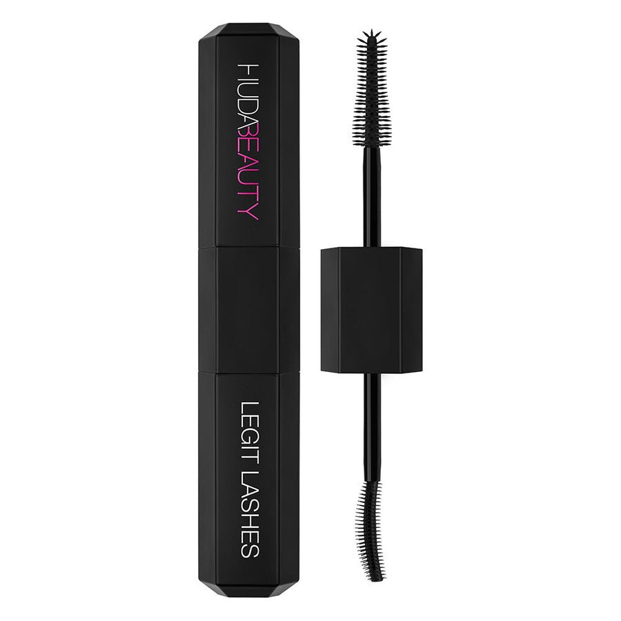 Huda Beauty Legit Lashes Mascara Double Ended Volumizing and Lengthening Mascara Extreme Black 0.29oz 8.5ml 