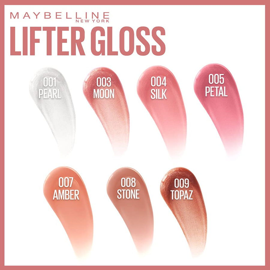 Maybelline Lifter Lip Gloss 5.4ml, Best Selling, Hyaluronic Acid, Hydrated, Fuller Lips