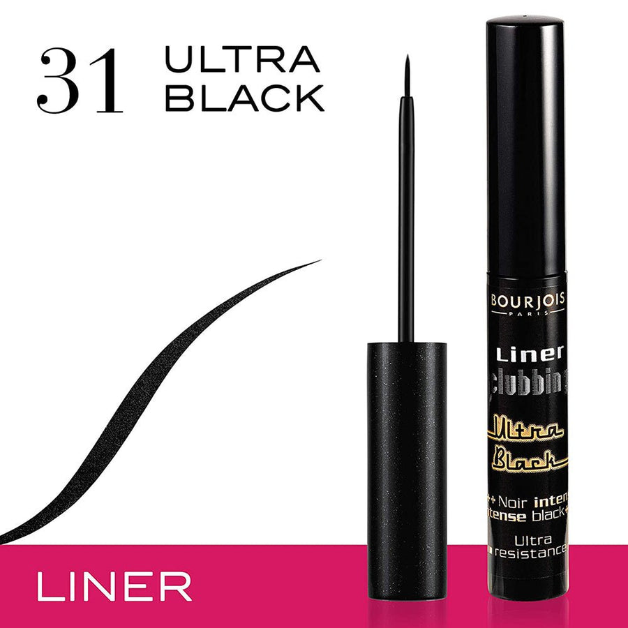 Bourjois Liner Clubbing Eyeliner Long-Lasting 31 Ultra Black 0.14oz 4ml 