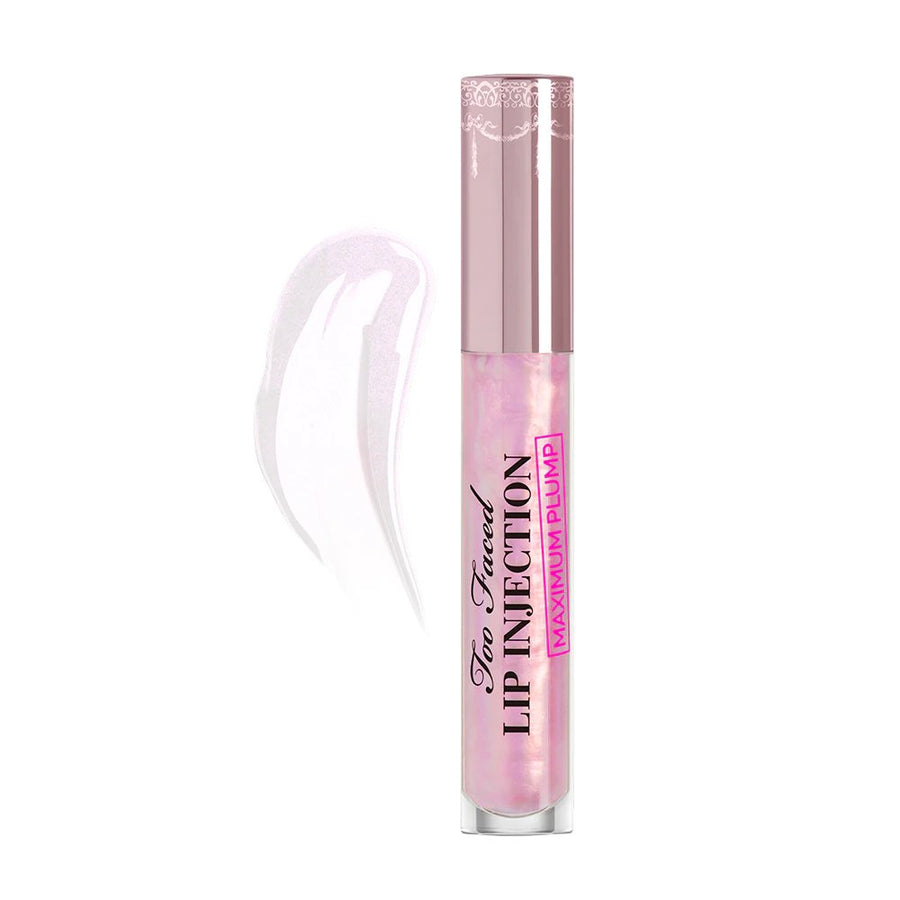 Too Faced Lip Injection Maximum Plump Lip Gloss Clear 0.14oz 4.0g,Volumizes, Hydrates, Nourishes and Plumps