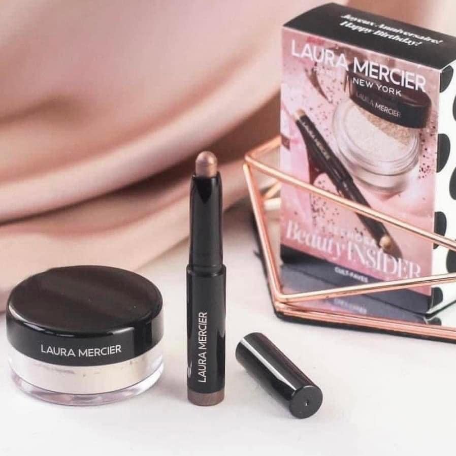 Laura Mercier Loose Setting Powder 5g Caviar Stick Eye Set Eyeshadow and Setting Powder Set  