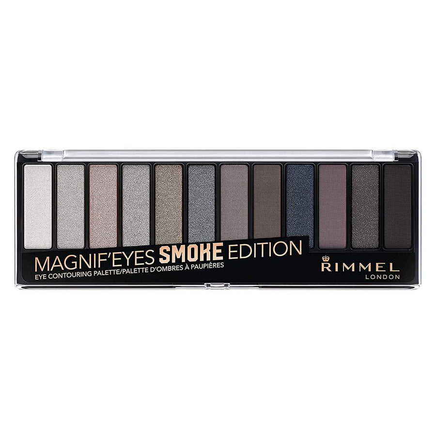 Rimmel Magnif'Eyes Eyeshadow Palette Smoke Edition14.6g, 12 Shades to Contour, Sculpt, and Define #color_003 Smoke Edition