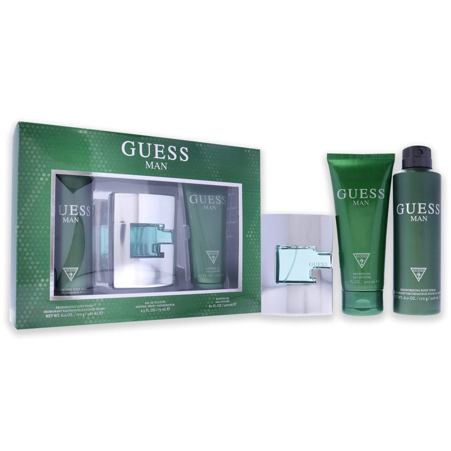 Guess Man 3PC Gift Set Men Perfume 2.5oz 75ml EAU DE PARFUM SPRAY  