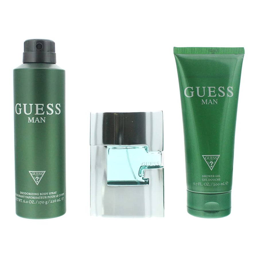 Guess Man 3PC Gift Set Men Perfume 2.5oz 75ml EAU DE PARFUM SPRAY  