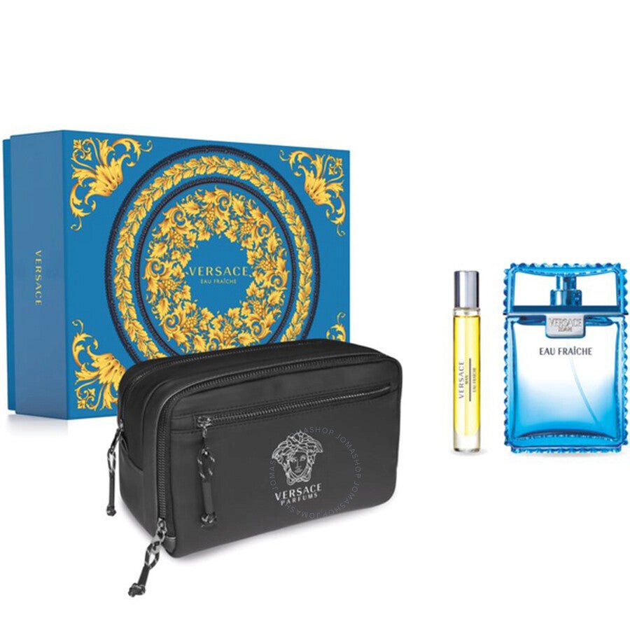 Versace Man Eau Fraiche Men Perfume Gift Set 3.4oz 100ml EAU DE TOILETTE SPRAY  