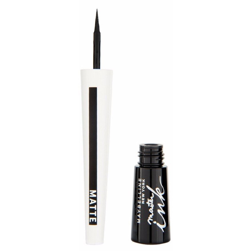 Maybelline Master Ink Matte Eye Liner, Liquid Liner, Dip-In Flexible-Tip Brush #color_10 Charcoal Black