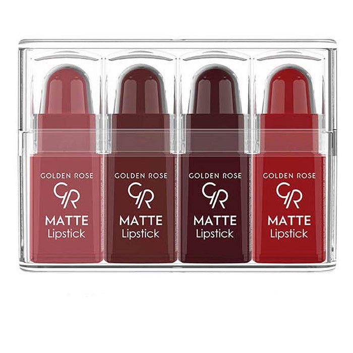 Golden Rose Matte Lipstick (Set of 4) Moisturising Agent, Vitamin E, High Pigment #color_2