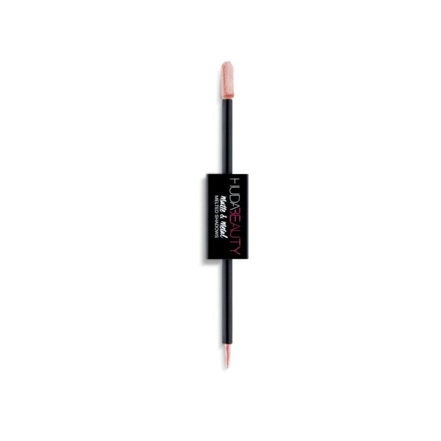 Huda Beauty Matte & Metal Liquid Eyeshadow Dual-Ended Liquid Shadow #color_Bubble Bath and Pink Champagin