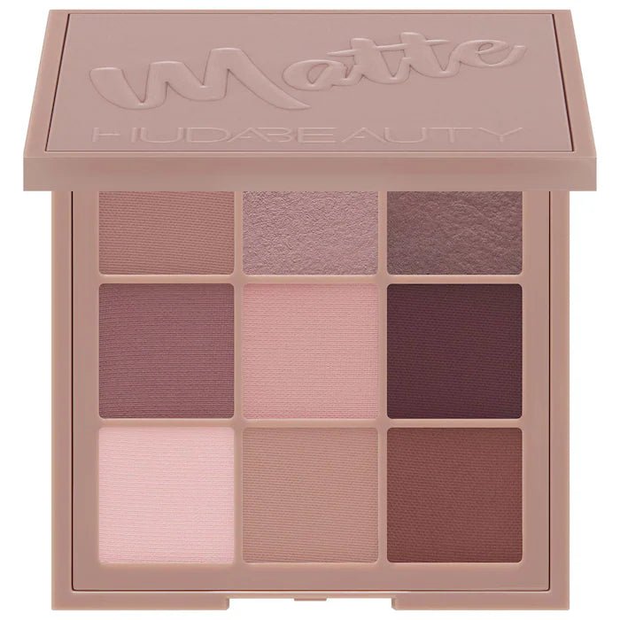 HUDA BEAUTY Matte Obsessions Eyeshadow Palette 7 Powder Mattes & 2 Cream-to-Powder Mattes #color_Cool Matte Obsessions