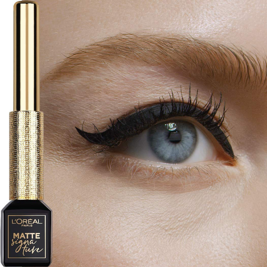 L'Oreal Matte Signature Liquid Eyeliner 6ml 01 Long Lasting, Liquid Eyeliner, Intense Pigment #color_01 Black