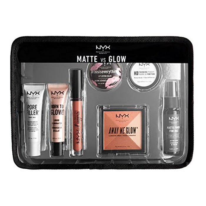 NYX Matte Vs Glow Makeup Set 7 Pc Makeup Kit Palette, Keep Makeup Looking Fresh