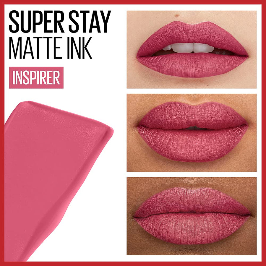 Maybelline Super Stay Matte Ink Lip Color, Long-Lasting, Flawless Matte Finish #color_125 Inspire