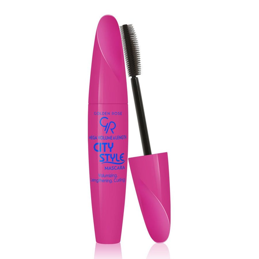 Golden Rose Mega Volume & Length City Style Mascara Black, Curls, Separates, Mega Volume