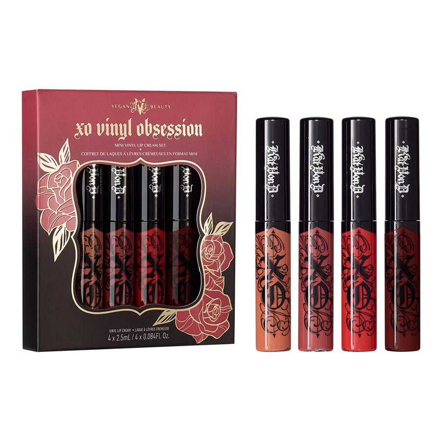 Kat Von D Mini XO Vinyl Lip Cream Lip Gloss Obsession Set Lipstick 4 x 2.5ml  