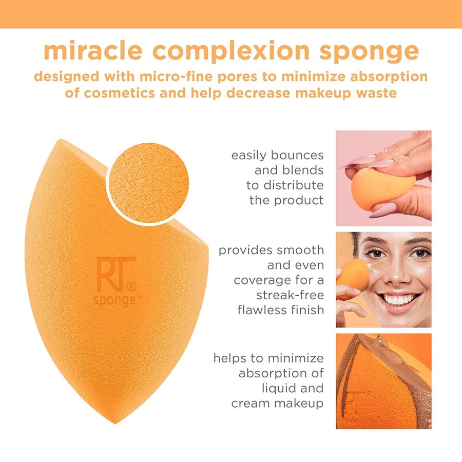 Real Techniques Miracle Complexion Makeup Sponge, Blends Liquid and Cream Makeup