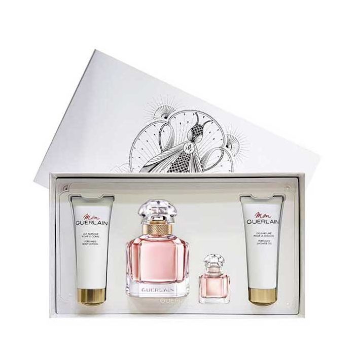 Guerlain Mon Guerlain Women Perfume Gift Set 3.4oz 100ml EAU DE TOILETTE SPRAY Shower Gel, Body Lotion