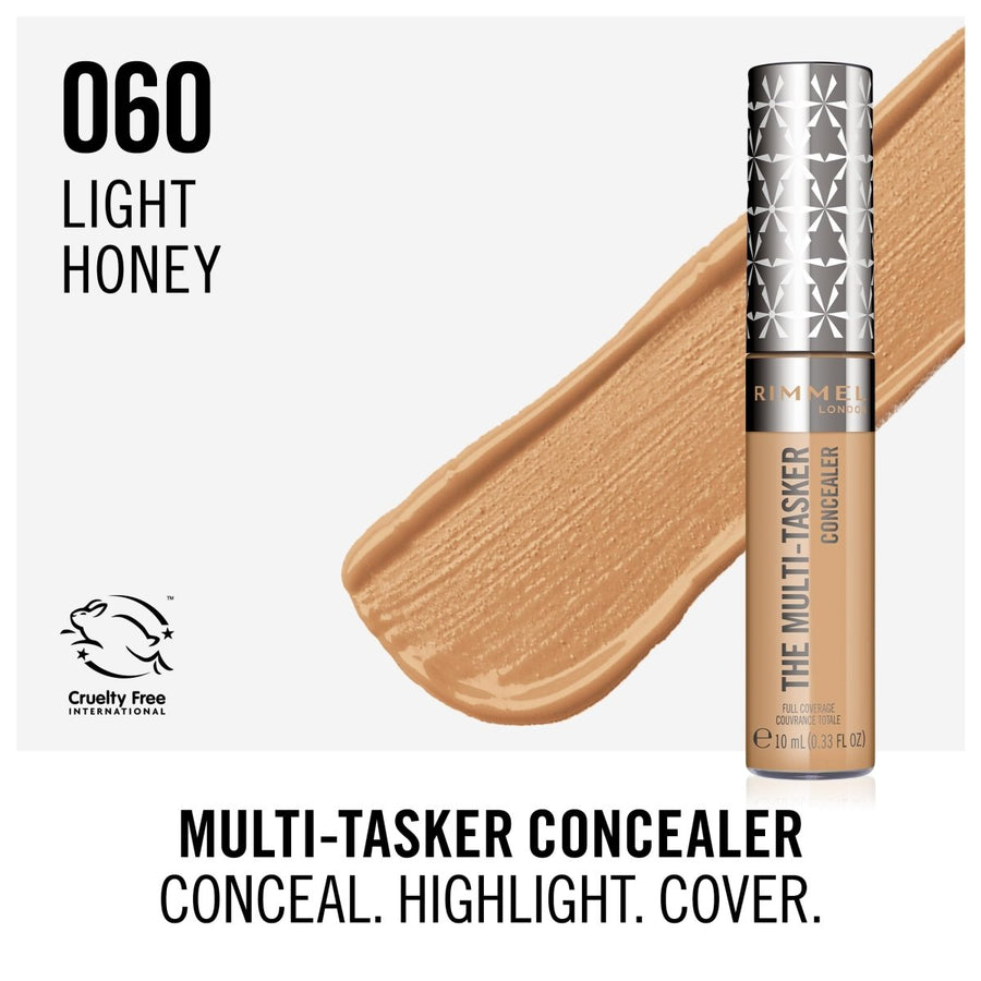 Rimmel Multi Tasker Concealer10ml, Covers up Blemishes,  Uneven Skintone, Brightens Dark Circles #color_060 Nude