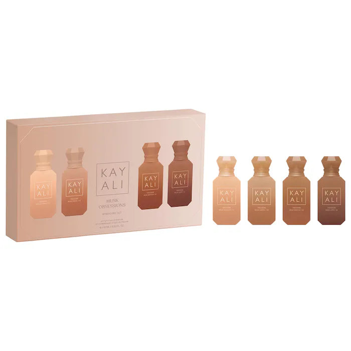 Kayali Musk Obsessions Miniature EDP Women Perfume Set 4Pcs 
0.34oz 10ml EAU DE PARFUM SPRAY
