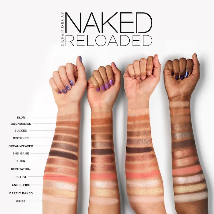 Urban Decay Naked Reloaded Eyeshadow Palette 12x1.3g, Matte to Metallic Shades